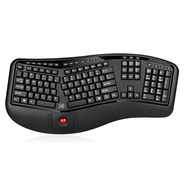 Kodak TRUFORM 3500 Wireless Ergonomic Keyboard with Integrated Trackball TRUFORM 3500